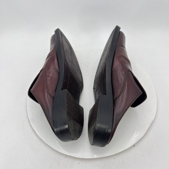 Balenciaga Men Size EU 41 US 8 Black Leather Slide Mules Plain Toe Sandal - Picture 7 of 13